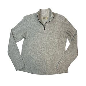The Normal Brand Womens 1/4 Zip Pullover‎ Gray Athletic Casual Lightweight Top